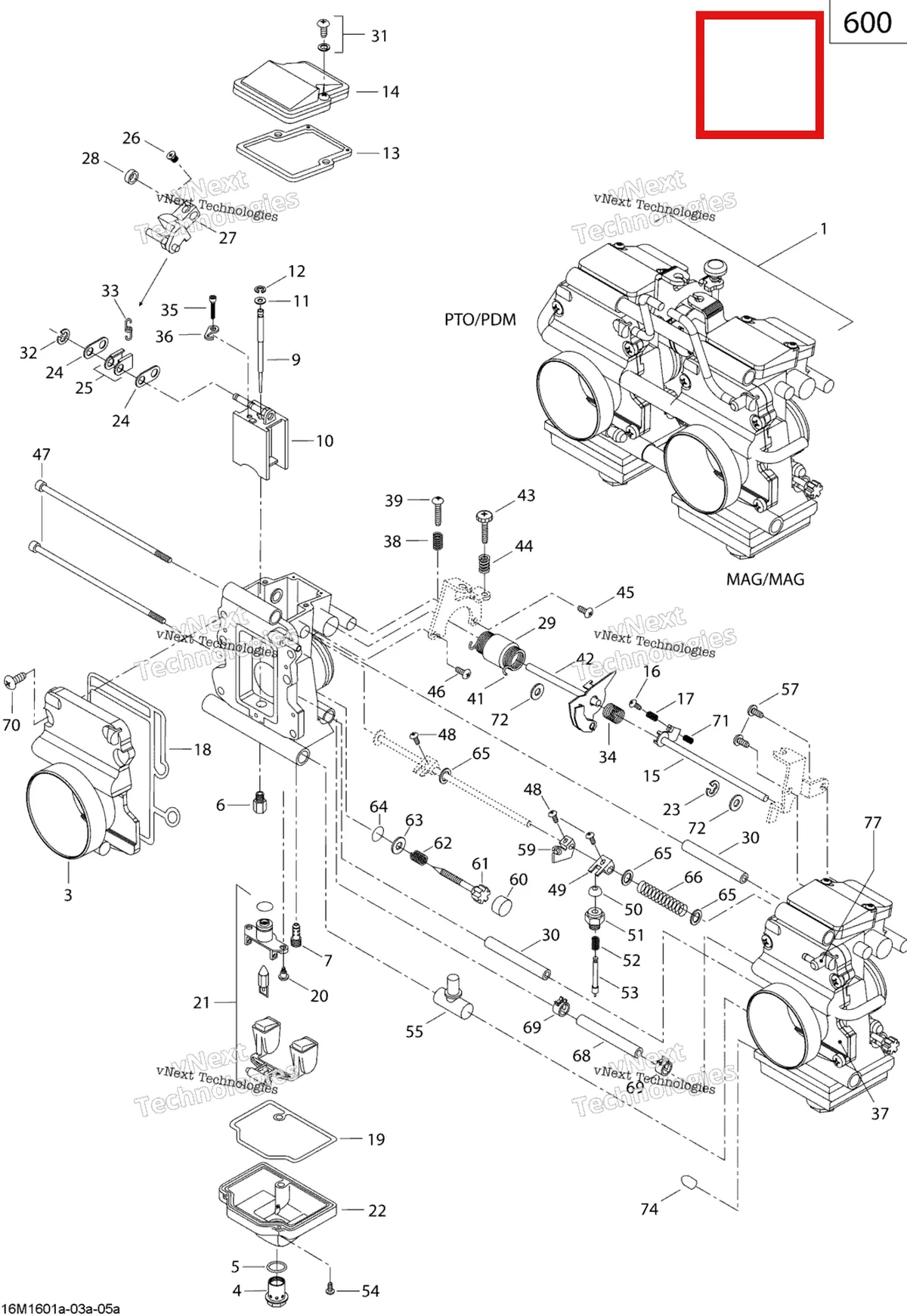 Деталь 404161923 (Винт) на схеме узла 2019 Ski-Doo MXZ 600 CARB Carburetor - 600 Carb