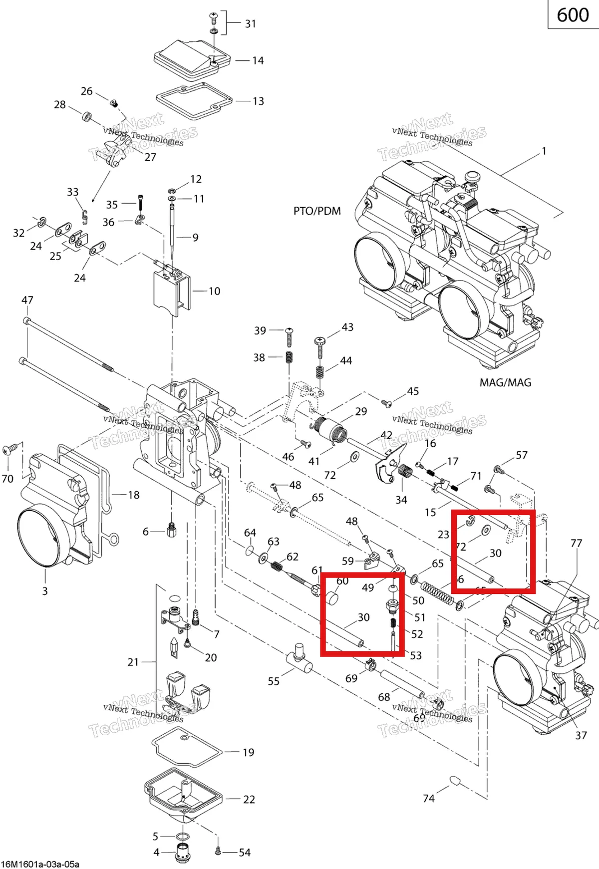 Деталь 404161924 (Прокладка) на схеме узла 2019 Ski-Doo SUMMIT 600 CARB Carburetor - 600 Carb
