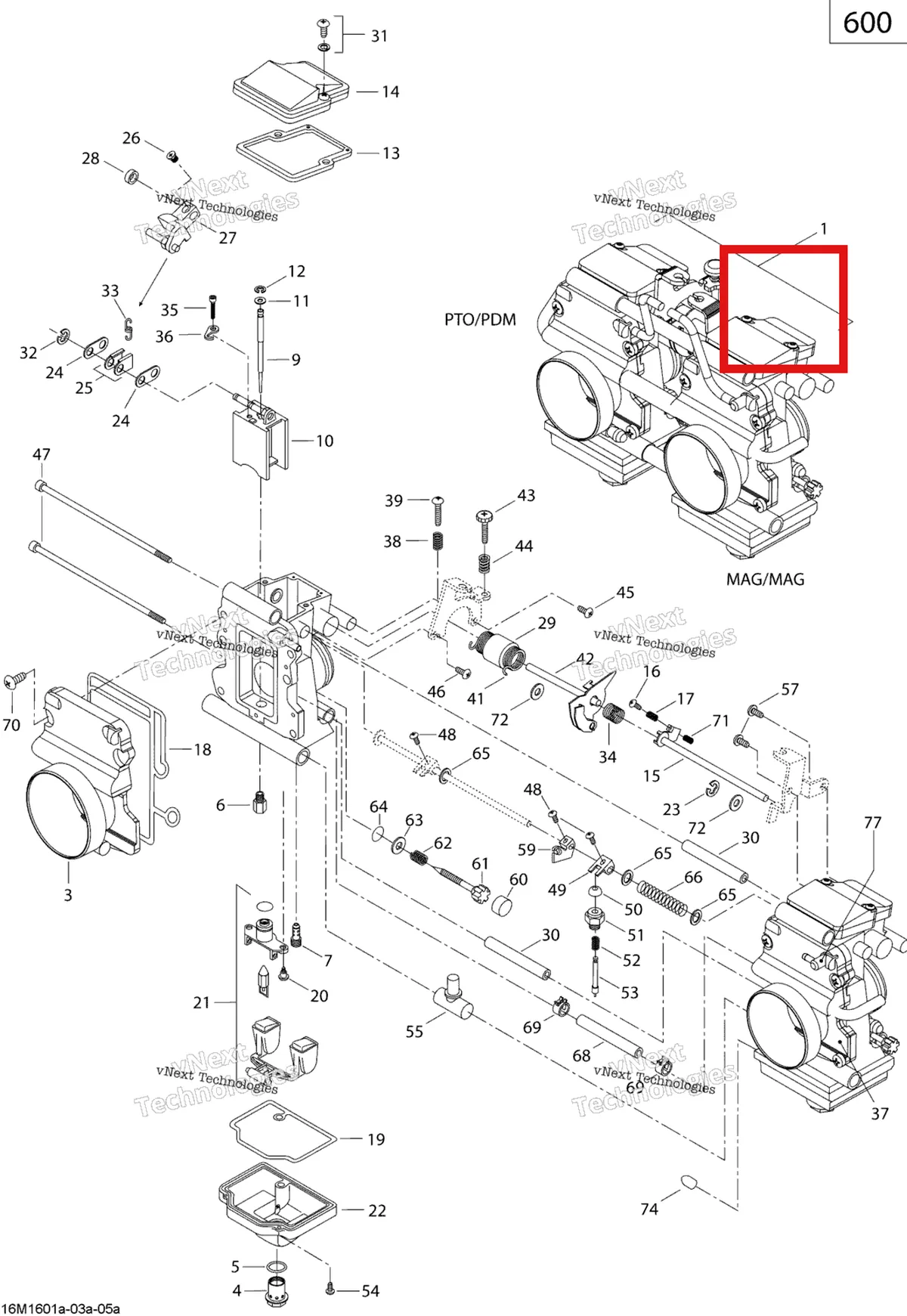 Деталь 404161940 (Прокладка) на схеме узла 2019 Ski-Doo MXZ 600 CARB Carburetor - 600 Carb