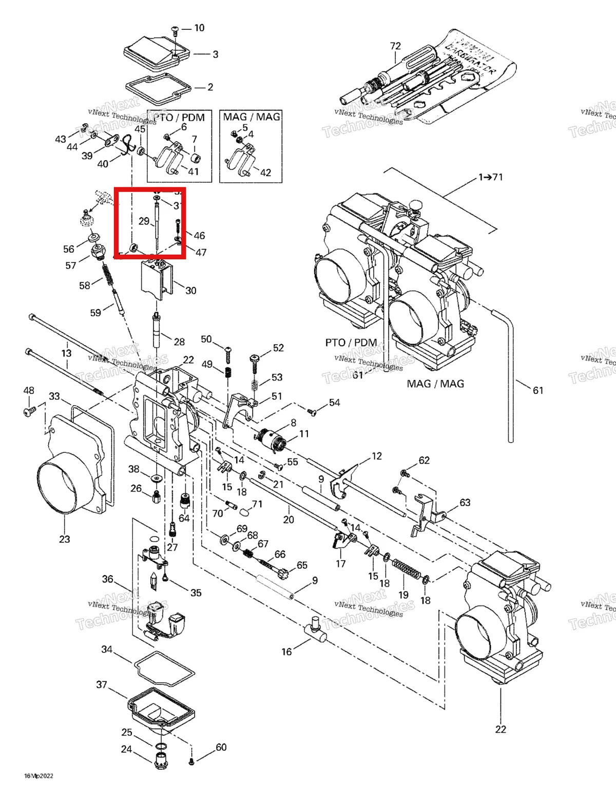 Деталь 404161942 на схеме узла 2000 Ski-Doo MX Z 800 Carburetors