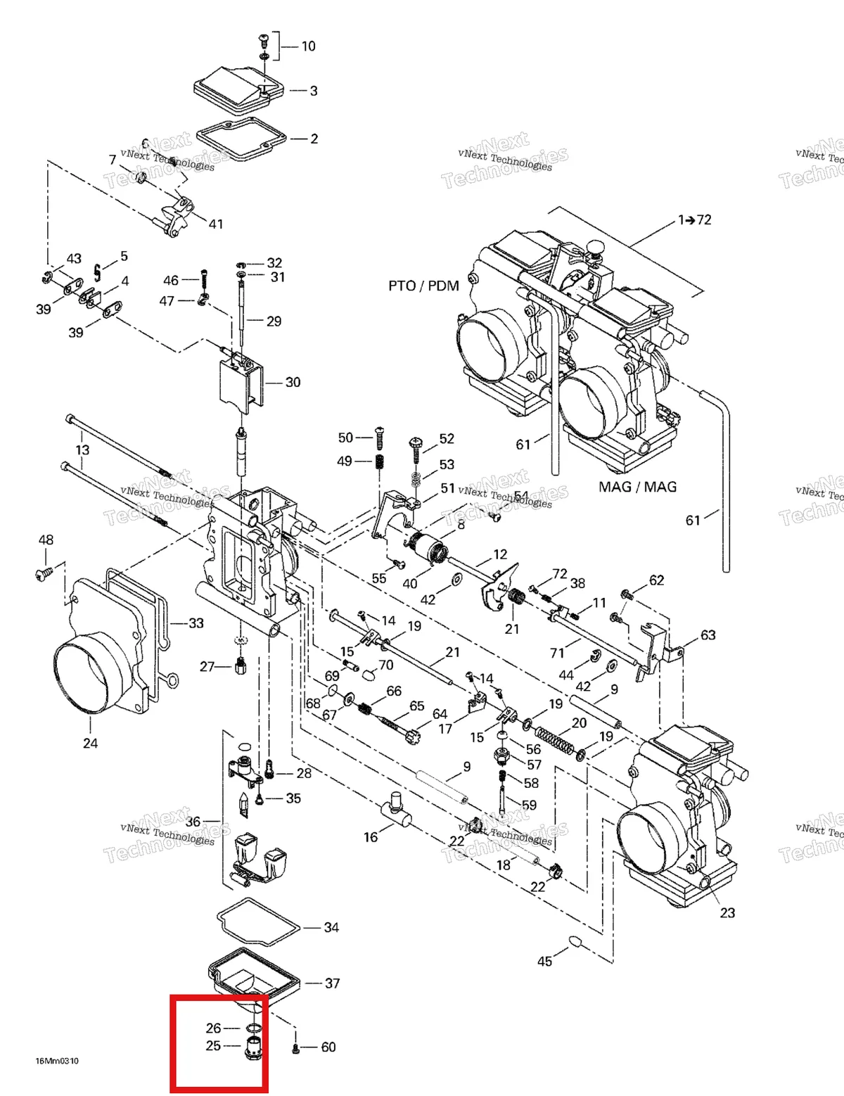 Деталь 404161955 (Деталь Screw Drain) на схеме узла 2003 Ski-Doo Grand Touring 500/600/700 Carburetors