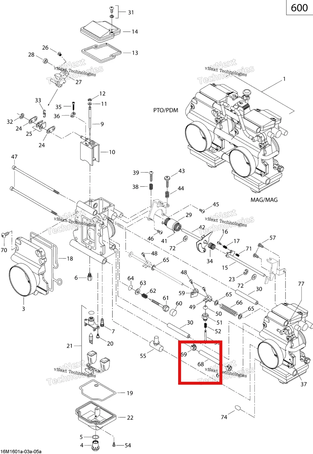 Деталь 404161956 (Шланг) на схеме узла 2019 Ski-Doo SUMMIT 600 CARB Carburetor - 600 Carb