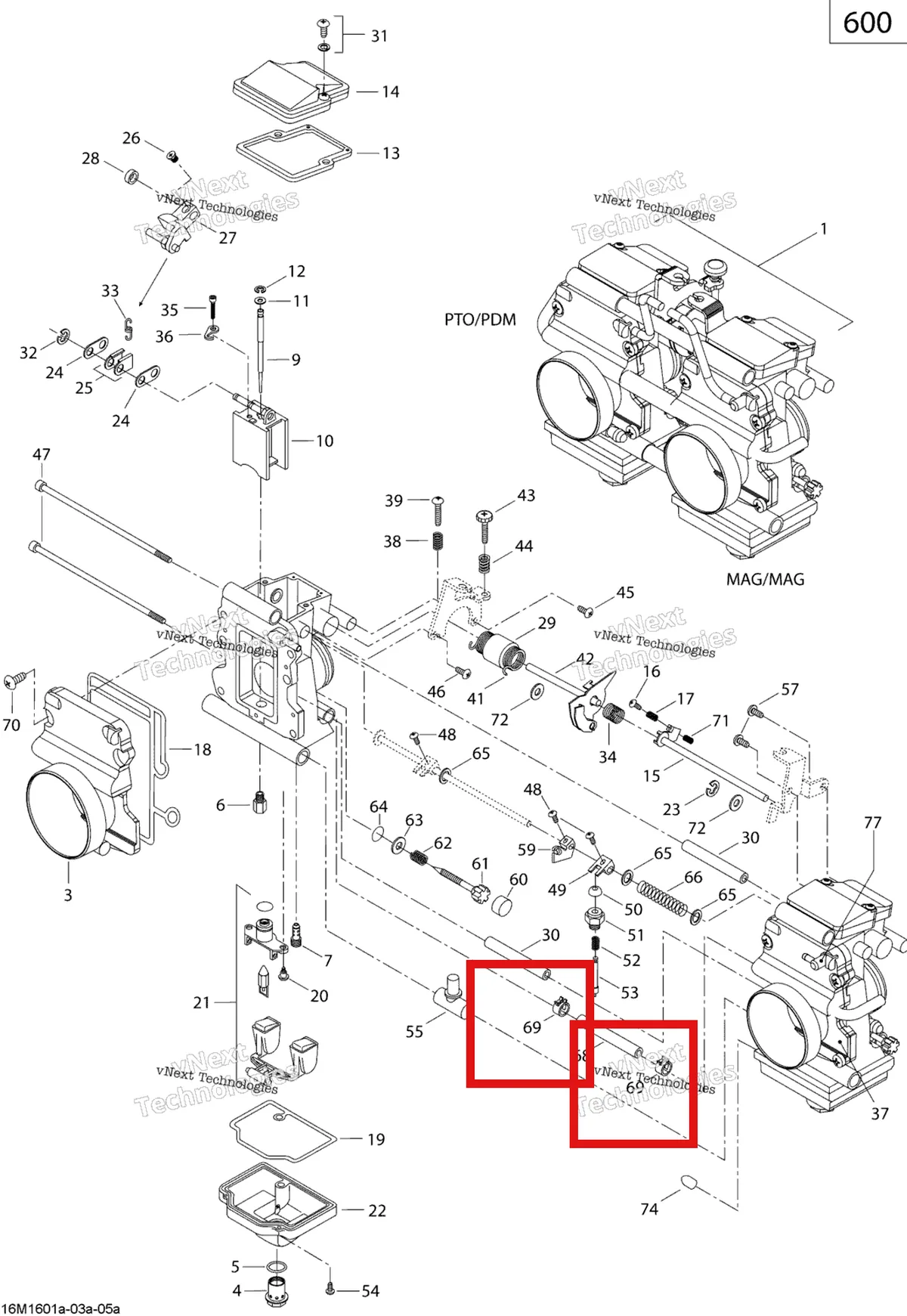 Деталь 404161957 (Зажим) на схеме узла 2019 Ski-Doo SUMMIT 600 CARB Carburetor - 600 Carb