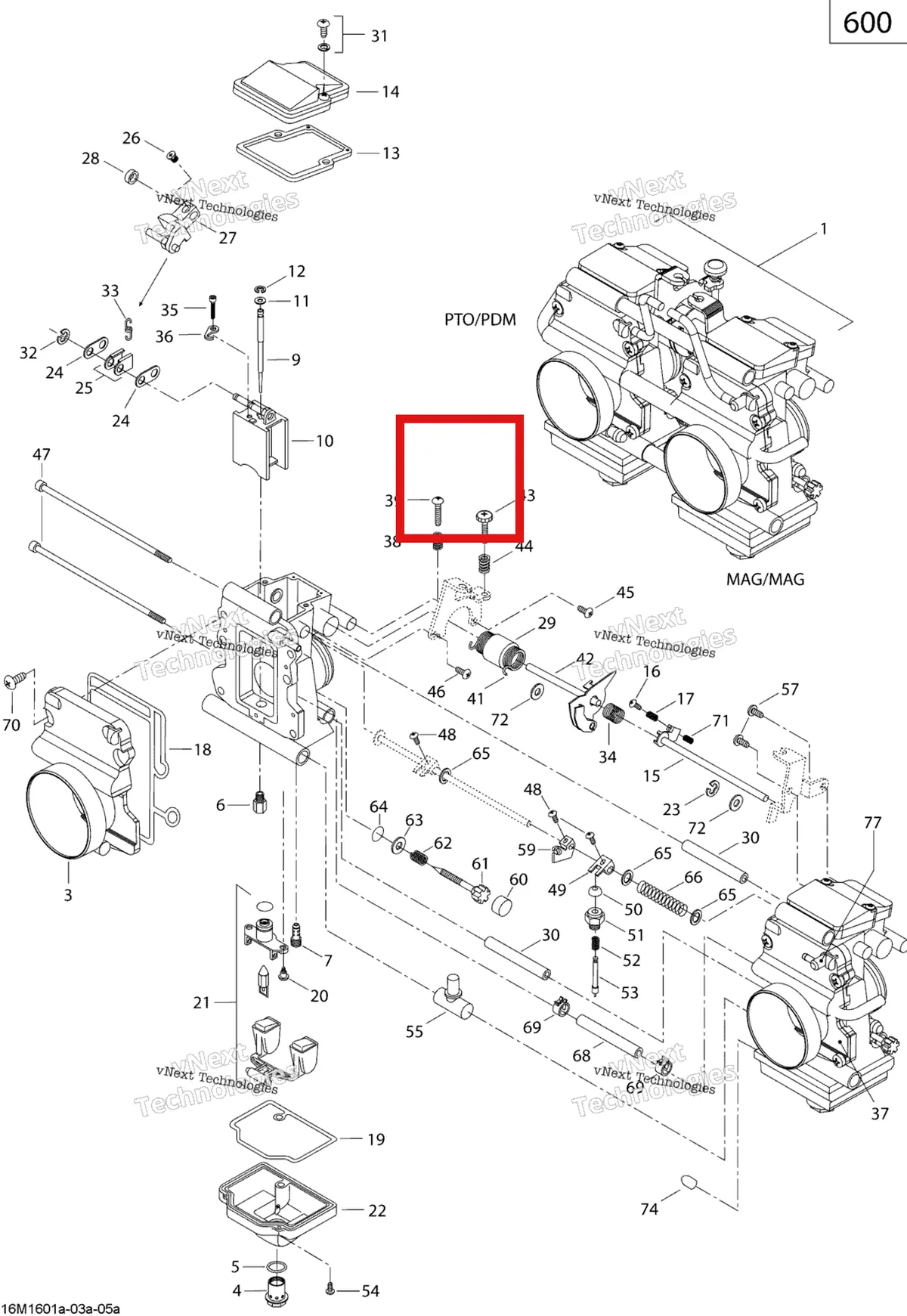 Деталь 404162009 (Рычаг) на схеме узла 2019 Ski-Doo MXZ 600 CARB Carburetor - 600 Carb
