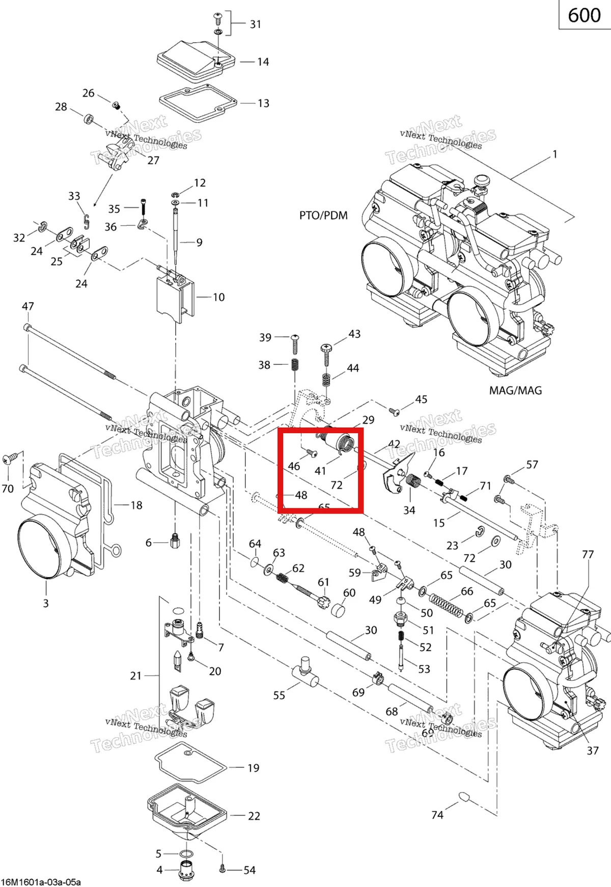 Деталь 404162014 (Пружина) на схеме узла 2019 Ski-Doo SUMMIT 600 CARB Carburetor - 600 Carb