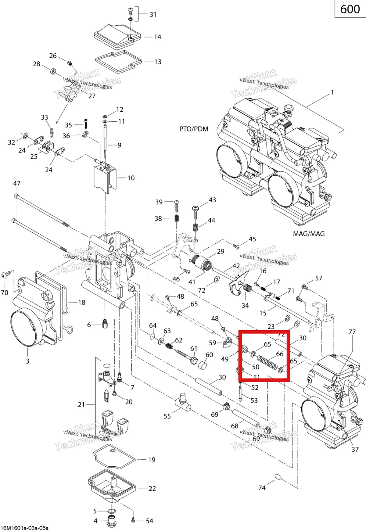 Деталь 404162020 (Деталь Valve Piston 2.0) на схеме узла 2019 Ski-Doo MXZ 600 CARB Carburetor - 600 Carb