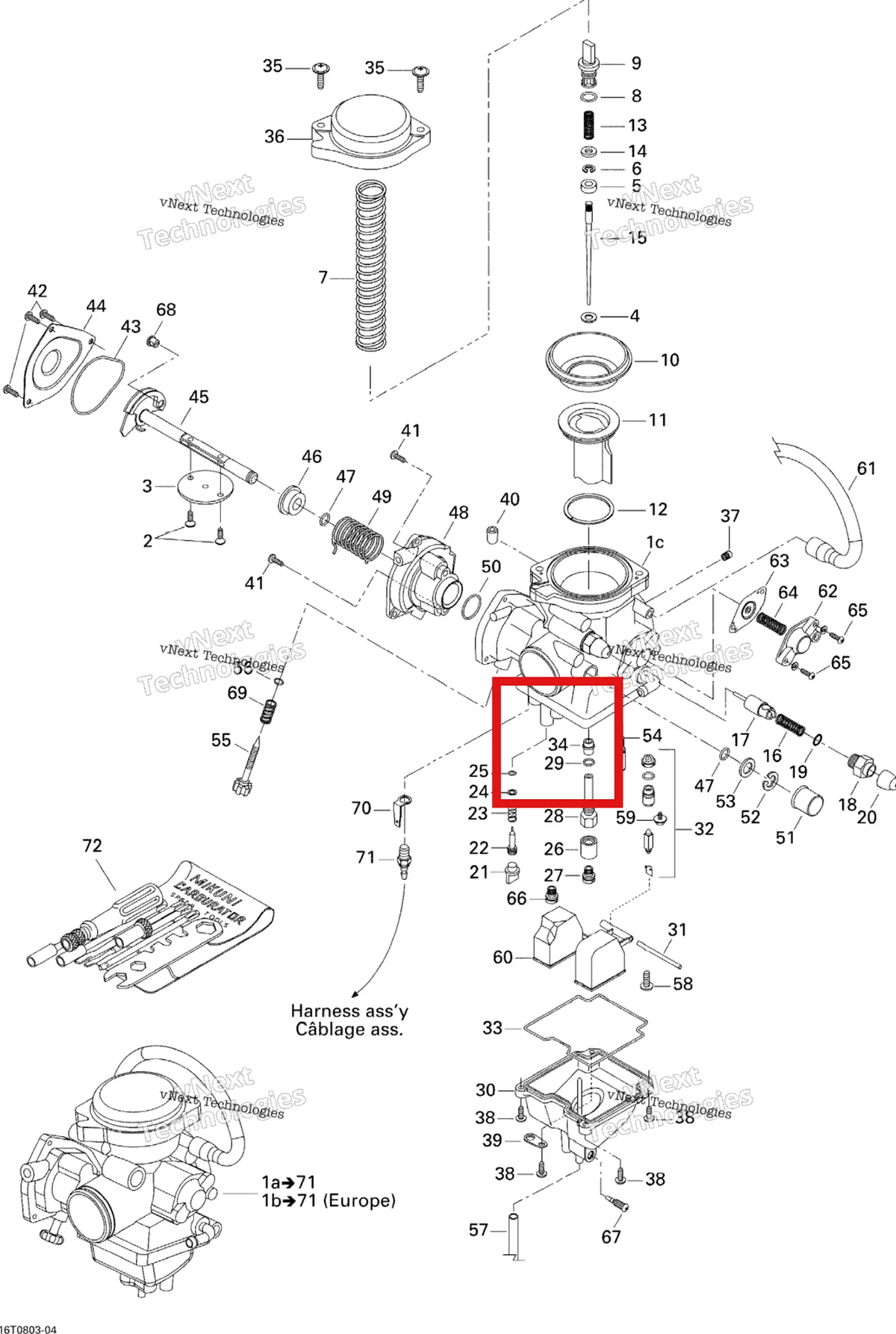 Деталь 404162036 на схеме узла 2008 Can-Am Outlander MAX 400 STD Carburetor