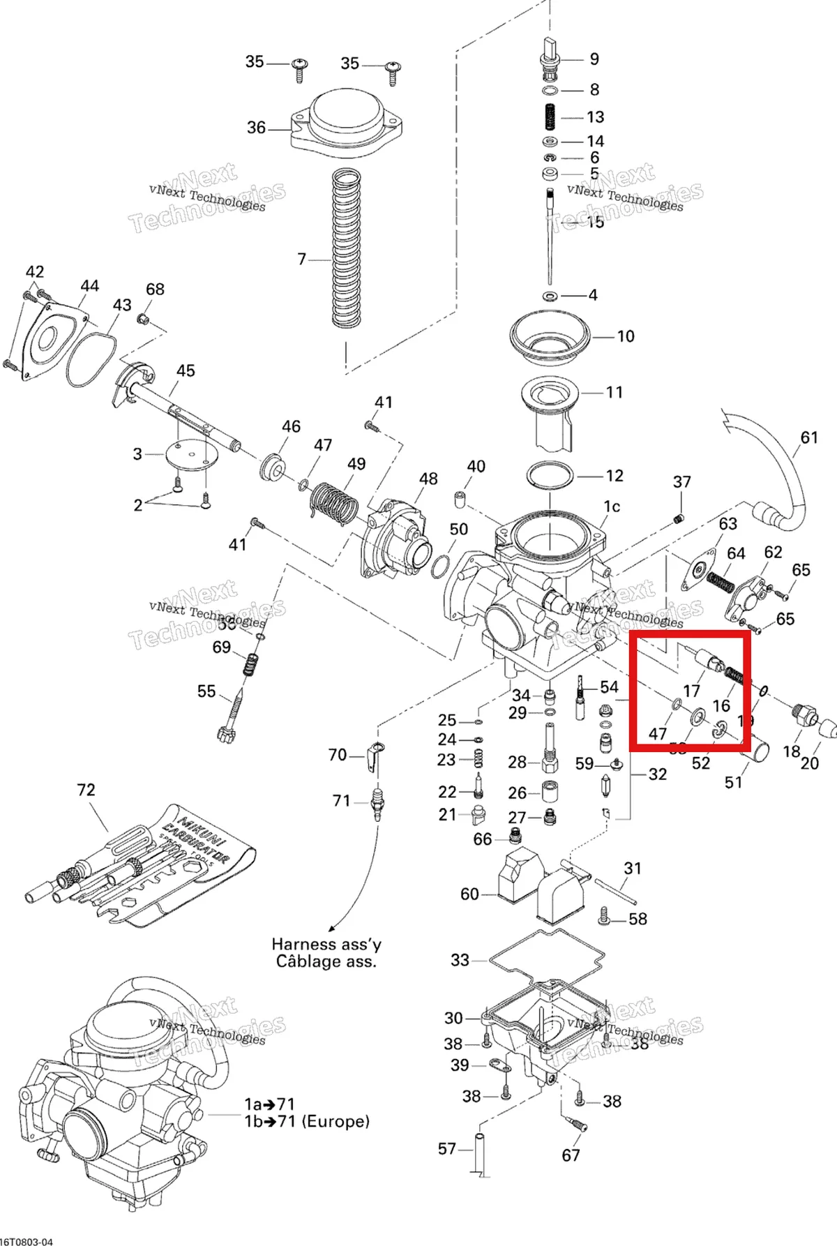 Деталь 404162038 на схеме узла 2008 Can-Am Outlander MAX 400 STD Carburetor