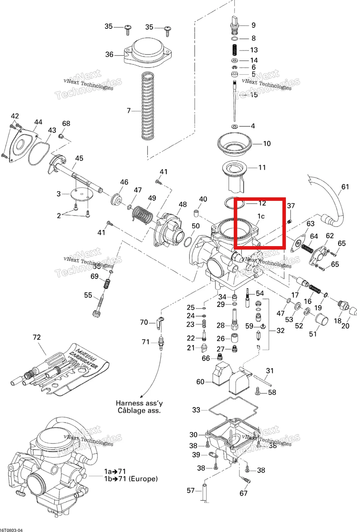 Деталь 404162051 на схеме узла 2008 Can-Am Outlander 400 STD Carburetor