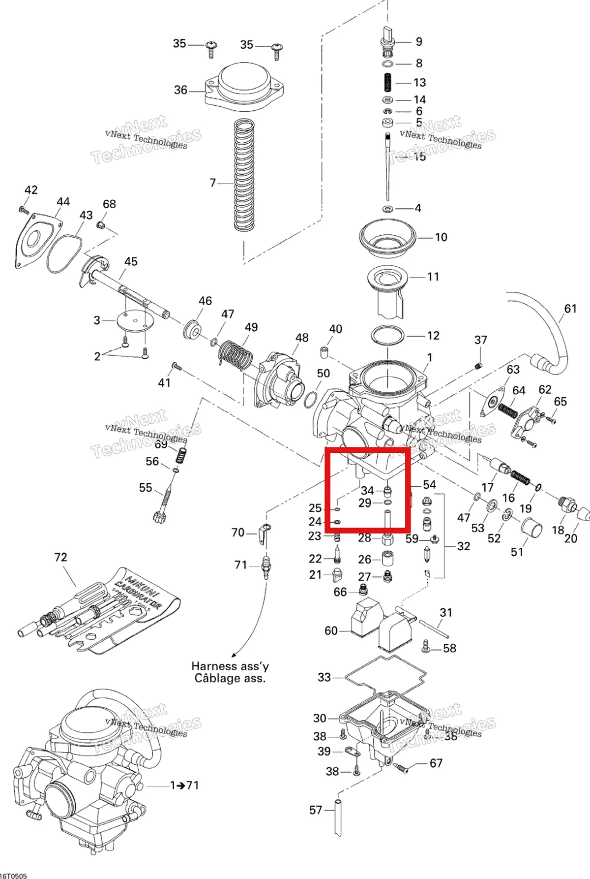 Деталь 404162053 на схеме узла 2005 Can-Am Outlander 330/400 STD 2 X 4 Carburetor