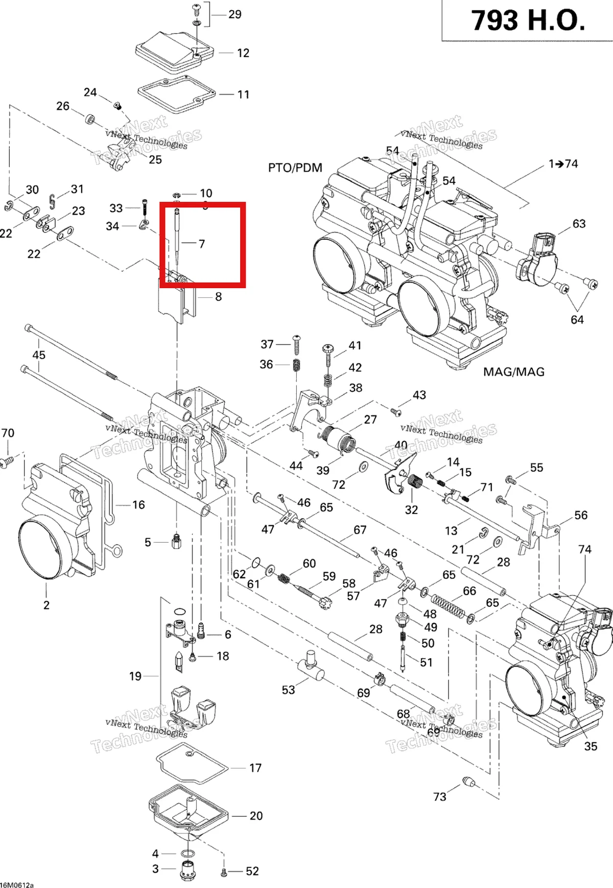 Деталь 404162062 на схеме узла 2006 Ski-Doo Summit 800 HO, Adrenaline & X Carburetor 800Ho