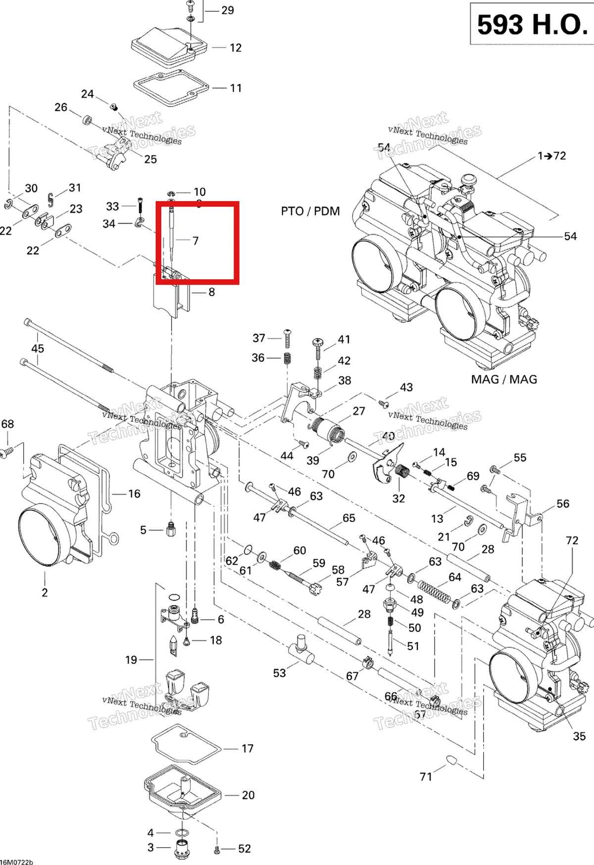 Деталь 404162071 (Деталь Jet Needle J8-9dhi14-58) на схеме узла 2007 Ski-Doo MX Z Adrenaline 600 HO Carburetor 600Ho