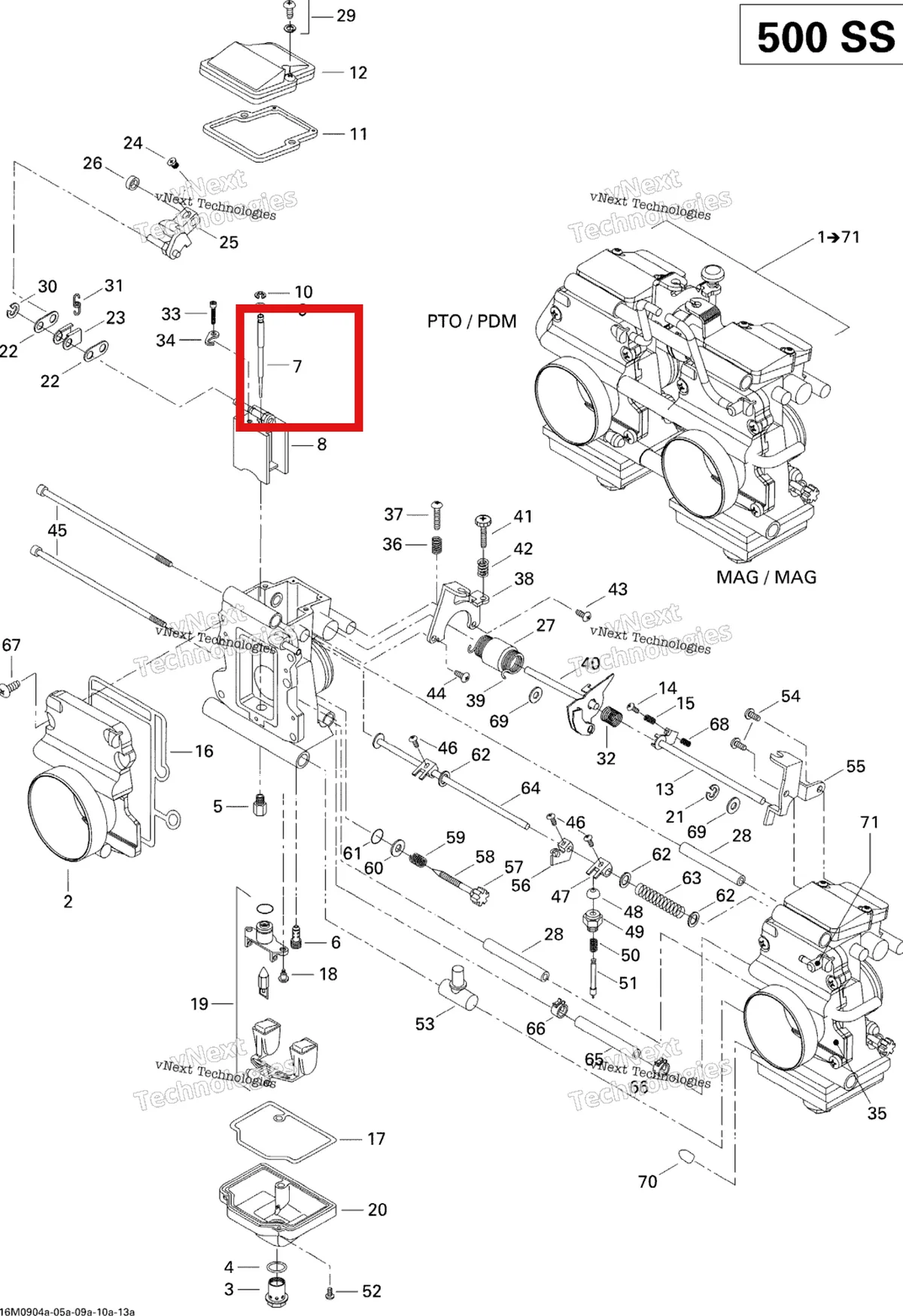 Деталь 404162119 (Деталь Jet Needle J8-9cey01-58-3) на схеме узла 2009 Ski-Doo GSX Sport 500SS Carburetor 500Ss