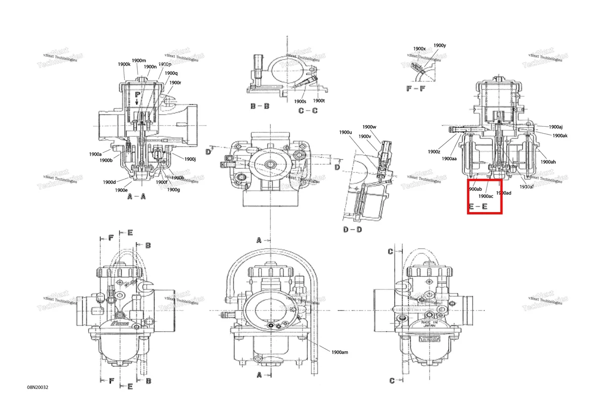 Деталь 404162124 (Деталь Needle Jet) на схеме узла 2020 Ski-Doo SKANDIC WT 550F Engine - System - Carburator