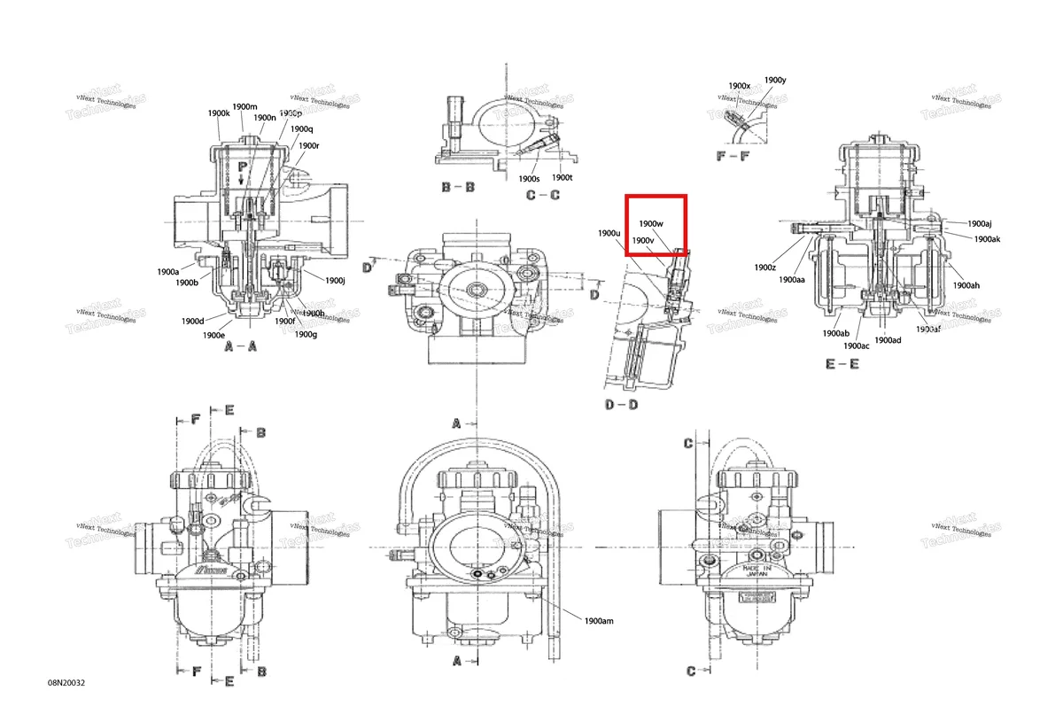 Деталь 404162132 (Деталь Guide Holder. Pto Side) на схеме узла 2020 Ski-Doo SKANDIC WT 550F Engine - System - Carburator