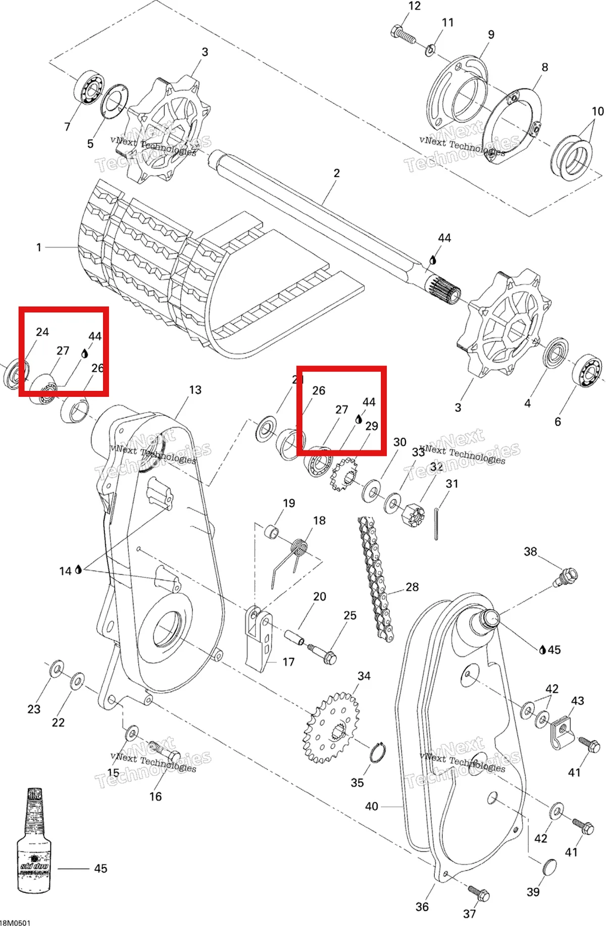 Деталь 405000400 на схеме узла 2005 Ski-Doo Tundra R Transmission