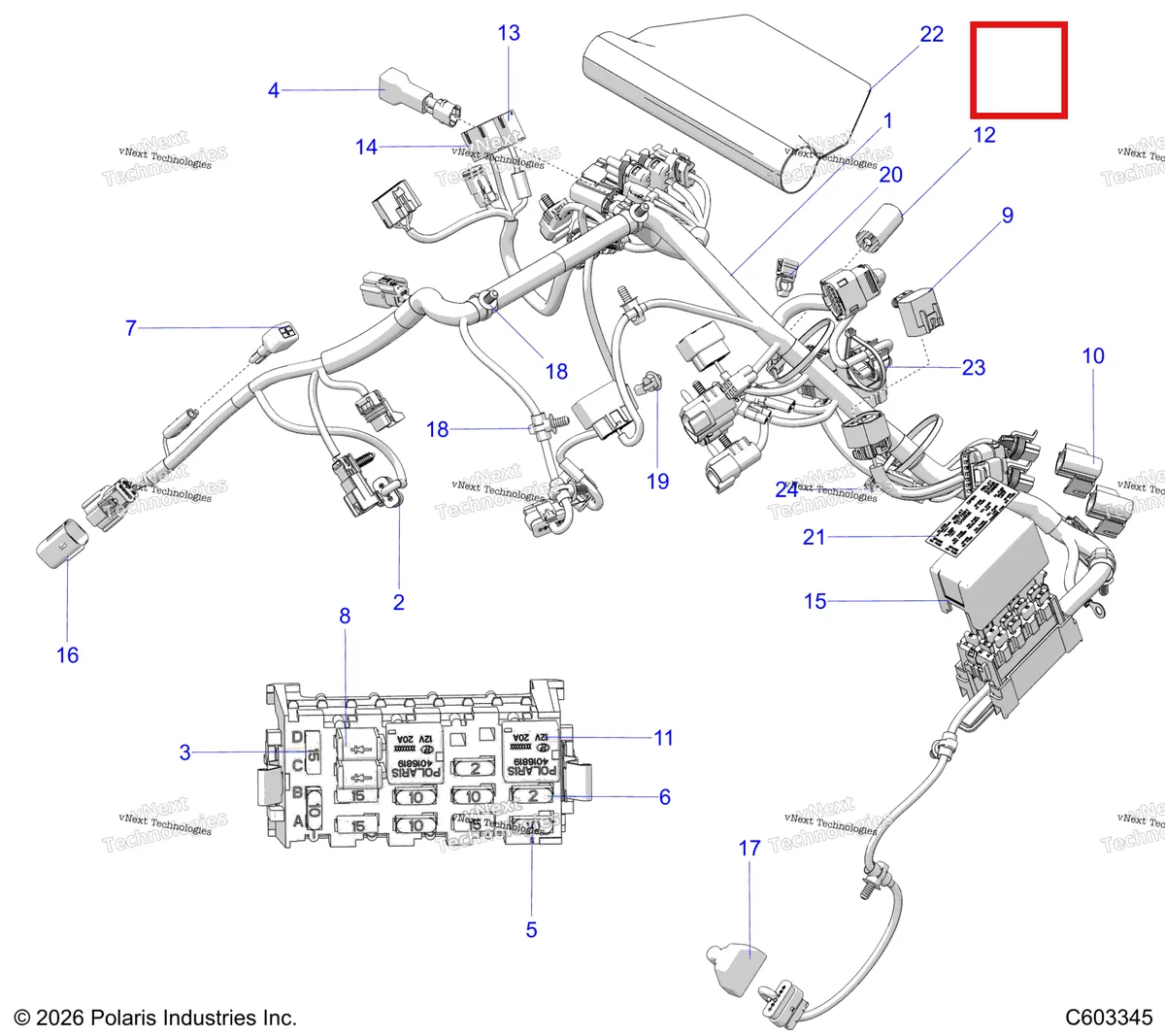 Деталь 4080467 на схеме узла Electrical, Wire Harness, Main S27tgm8m