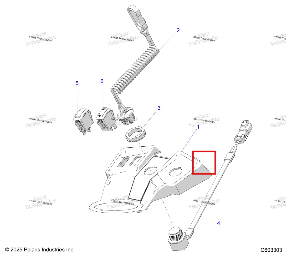 Деталь 4080556 на схеме узла Electrical, Console Switch S27tfb6r