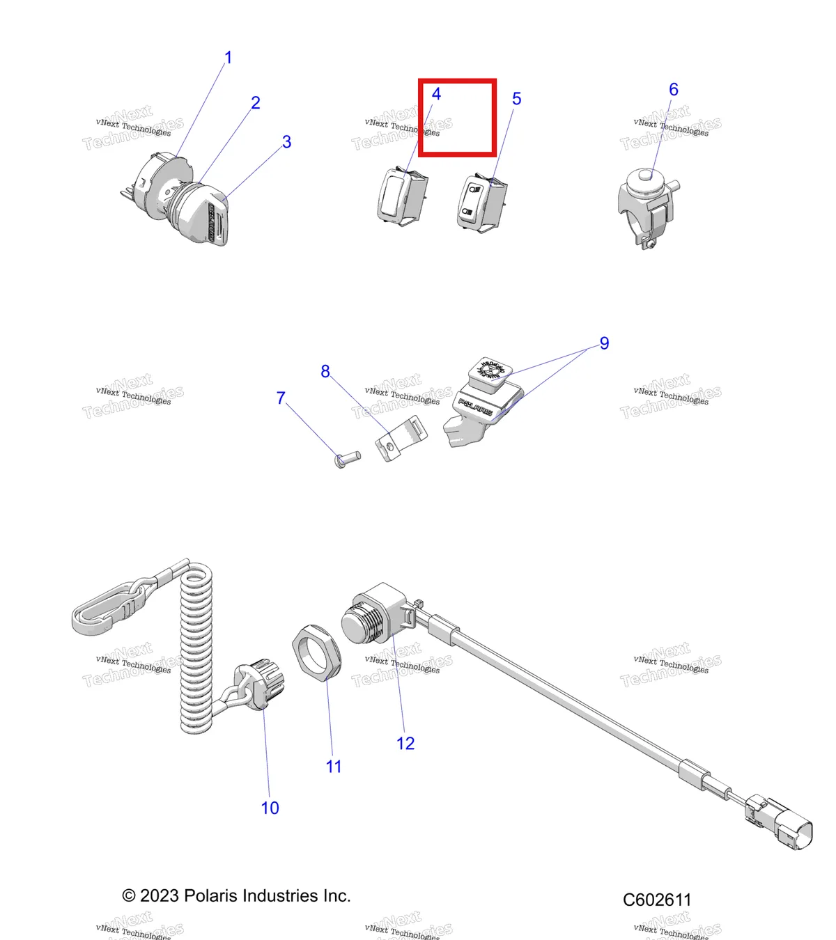 Деталь 4081556 на схеме узла Electrical, Controls