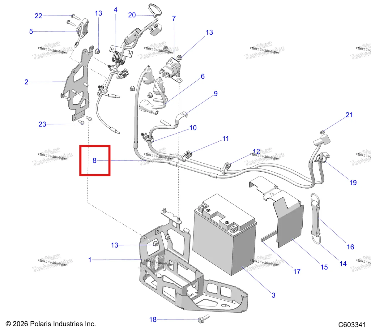 Деталь 4082223 на схеме узла Electrical, Electric Start And Battery S27tfm8m