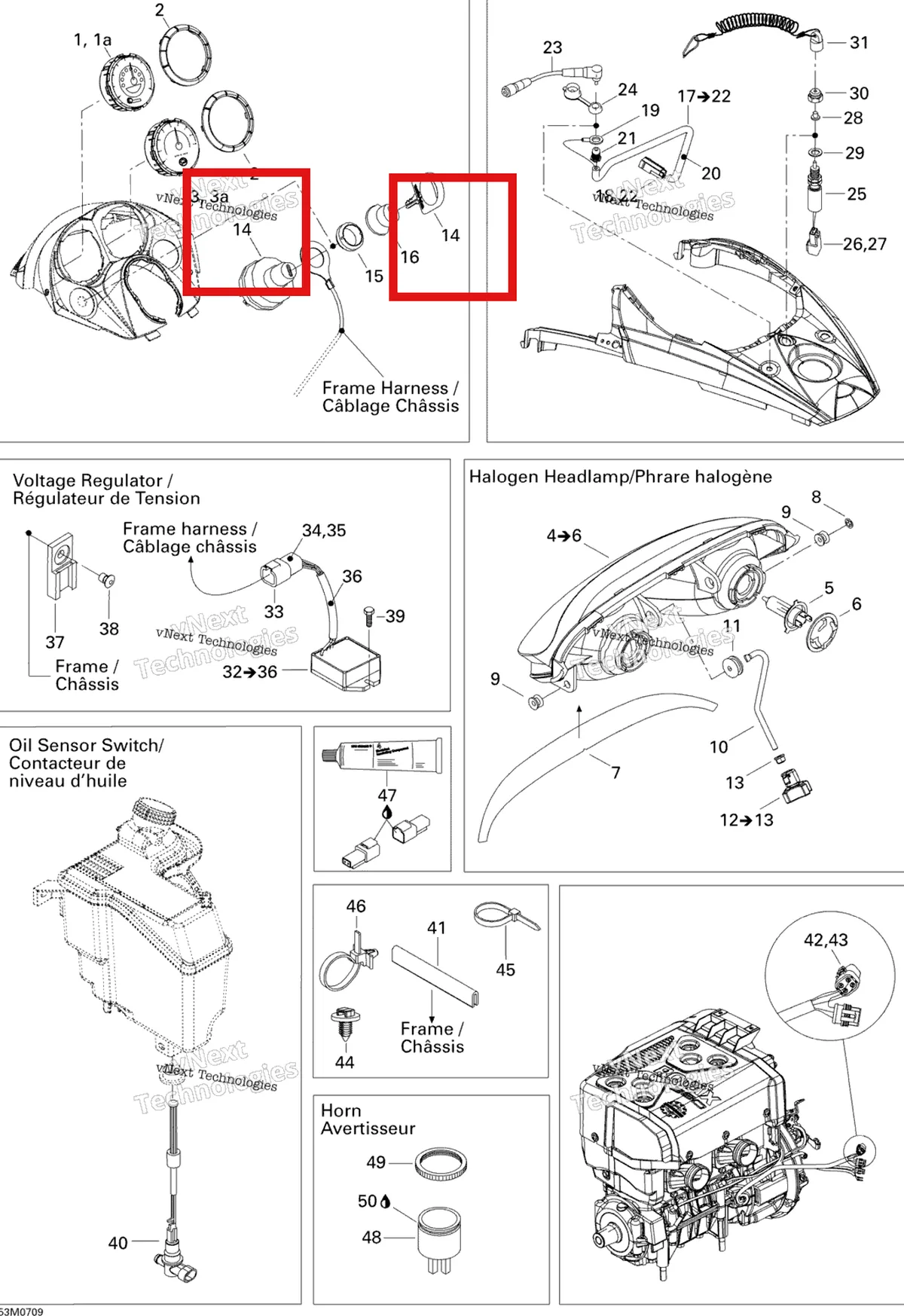 Деталь 410113602 на схеме узла 2007 Ski-Doo GSX 550F Electrical Accessories