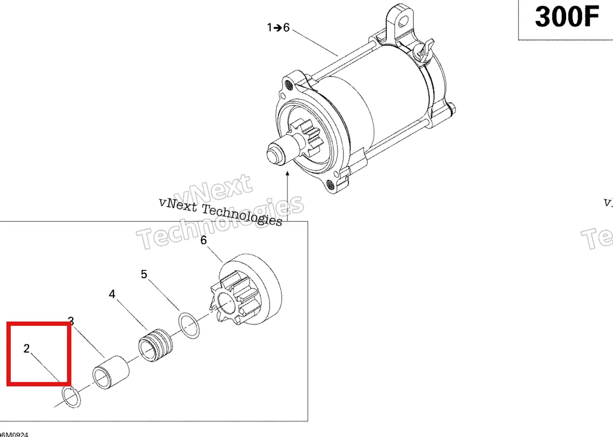 Деталь 410207700 (Стопорное кольцо) на схеме узла 2009 Ski-Doo Skandic Tundra Electric Starter