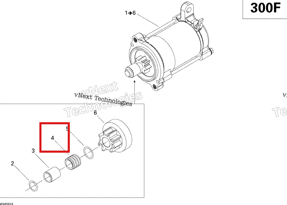 Деталь 410207900 (Пружина) на схеме узла 2009 Ski-Doo Skandic Tundra Electric Starter