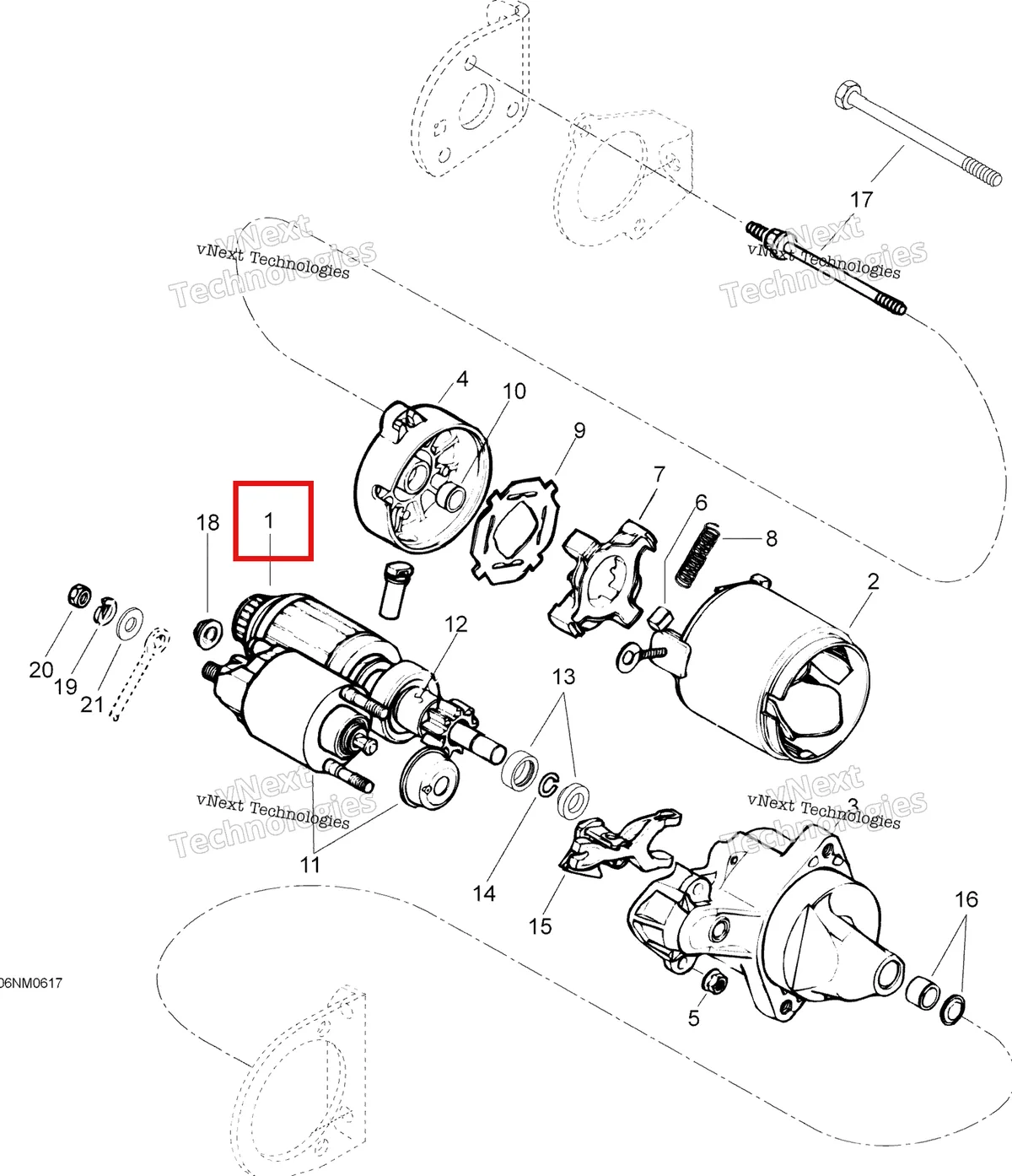 Деталь 410210200 (Ротор) на схеме узла 2006 Ski-Doo Skandic LT 440F Electric Starter