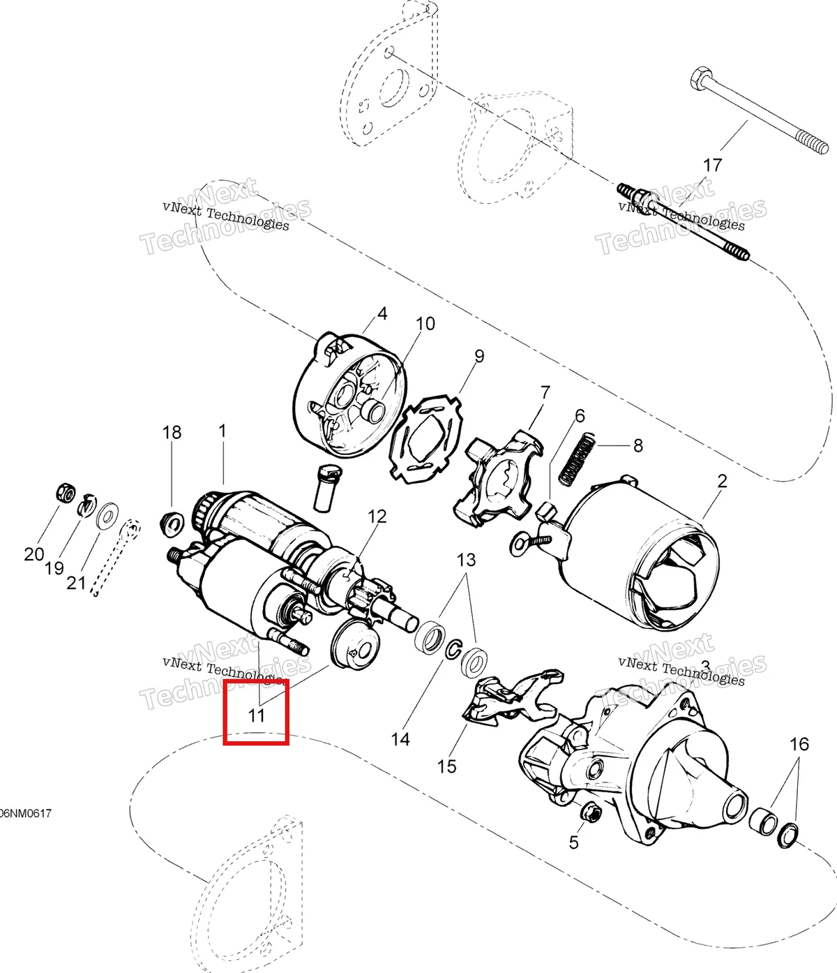 Деталь 410210300 (Реле) на схеме узла 2006 Ski-Doo Skandic LT 440F Electric Starter