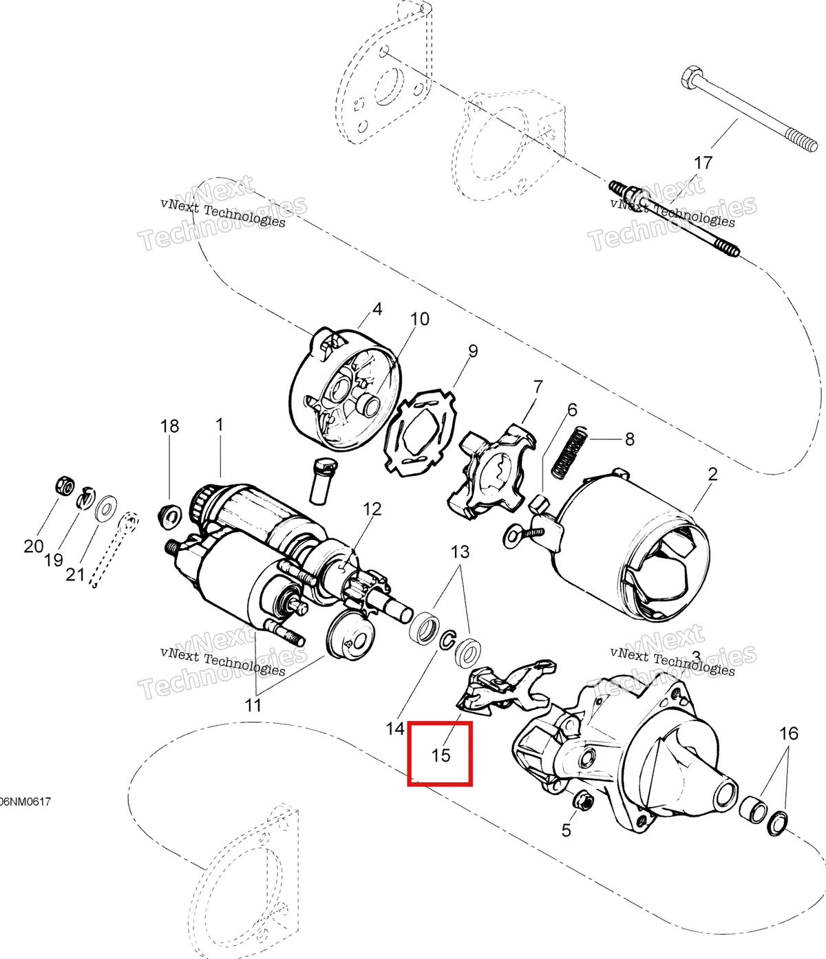 Деталь 410210700 (Рычаг) на схеме узла 2006 Ski-Doo Skandic LT 440F Electric Starter