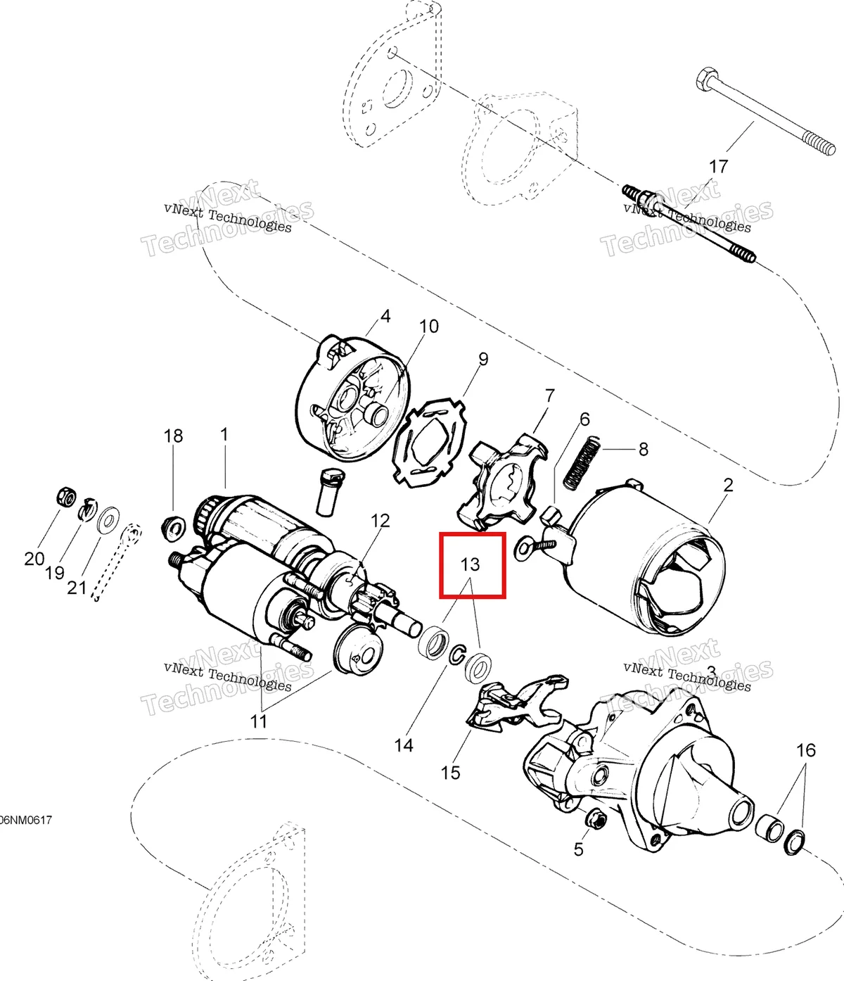 Деталь 410212500 (Стопорное Кольцо) на схеме узла 2006 Ski-Doo Skandic LT 440F Electric Starter