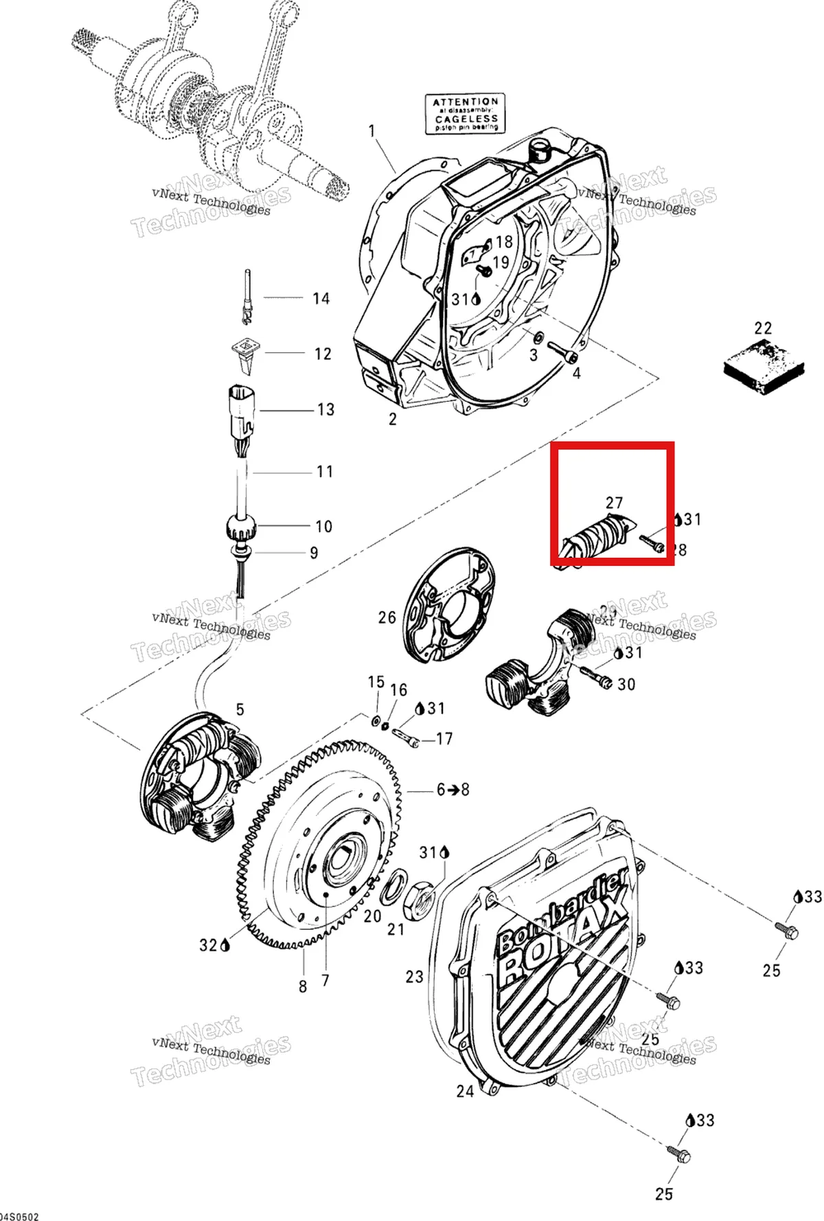 Деталь 410915200 на схеме узла 2005 Sea-Doo GTI Magneto