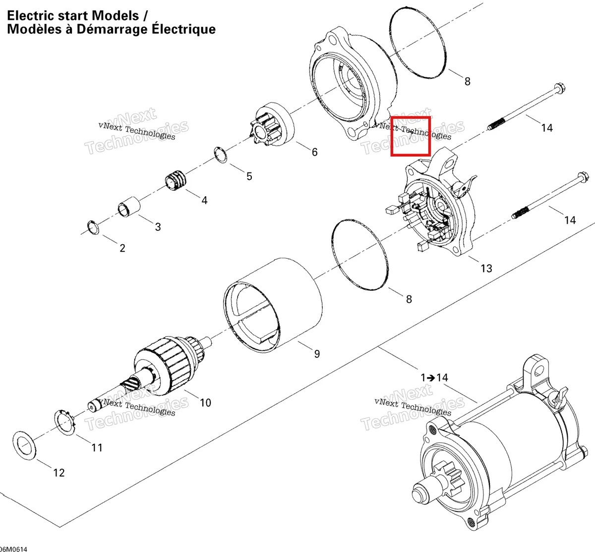 Деталь 410922983 на схеме узла 2006 Ski-Doo Freestyle 300F Electric Starter