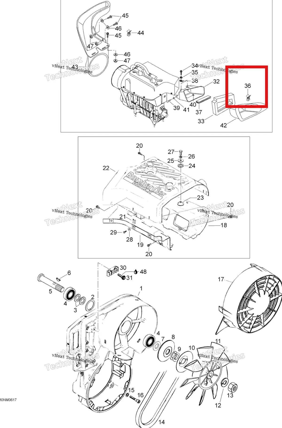 Схема применяемости: Тахометр Ski-Doo 414277300