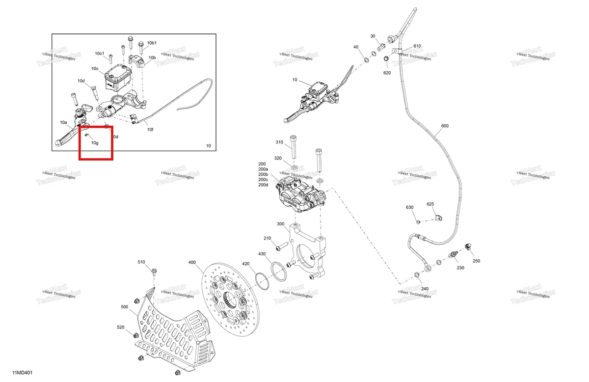 Деталь 414439000 (Пружинное стопорное кольцо) на схеме узла 2024 Ski-Doo BMRA - RACING 600 RS Mechanic - Brakes