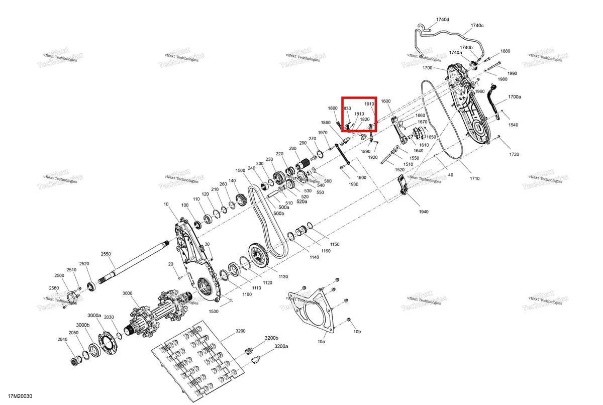 Деталь 414484400 (Уплотнительное кольцо) на схеме узла 2020 Ski-Doo TUNDRA 600 ACE Drive - System