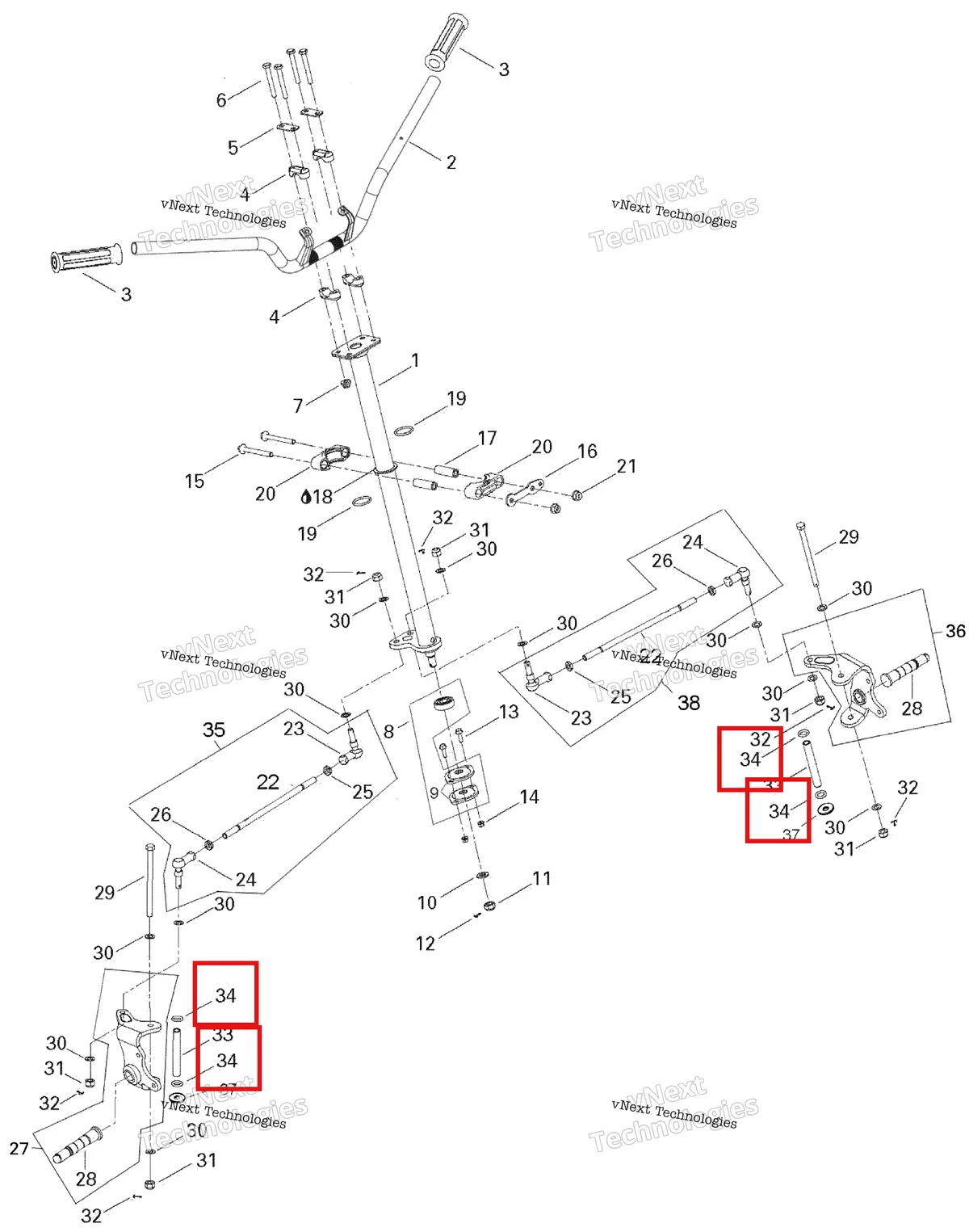 Деталь 414549700 на схеме узла 2007 Can-Am Rally 175 Steering System
