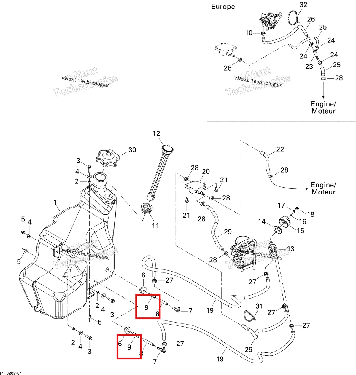 Деталь 414865700 (Топливный Фильтр) на схеме узла 2008 Can-Am Outlander 400 STD Fuel System