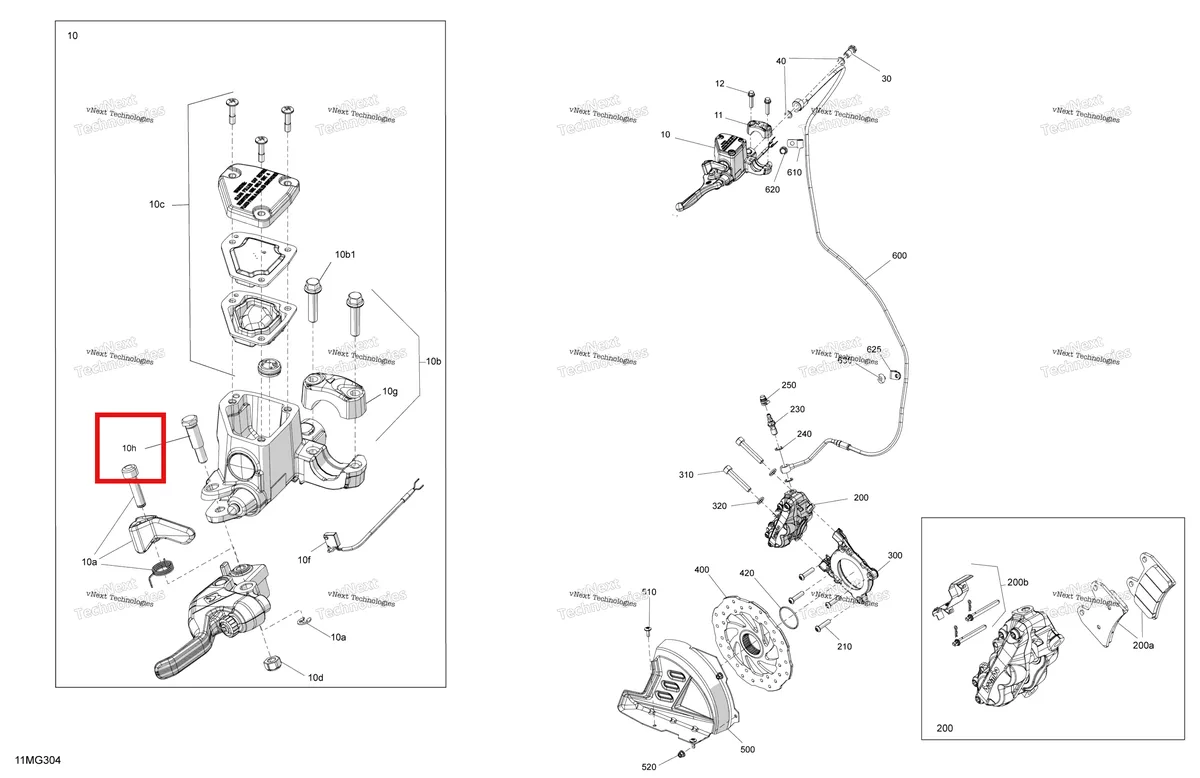 Деталь 415030000 (Штифт) на схеме узла 2027 Ski-Doo RENEGADE - X-RS - 900 ACE TURBO R - DAVP - Circuit Yellow - 15X137X1.5IR Track Mechanic - Brakes