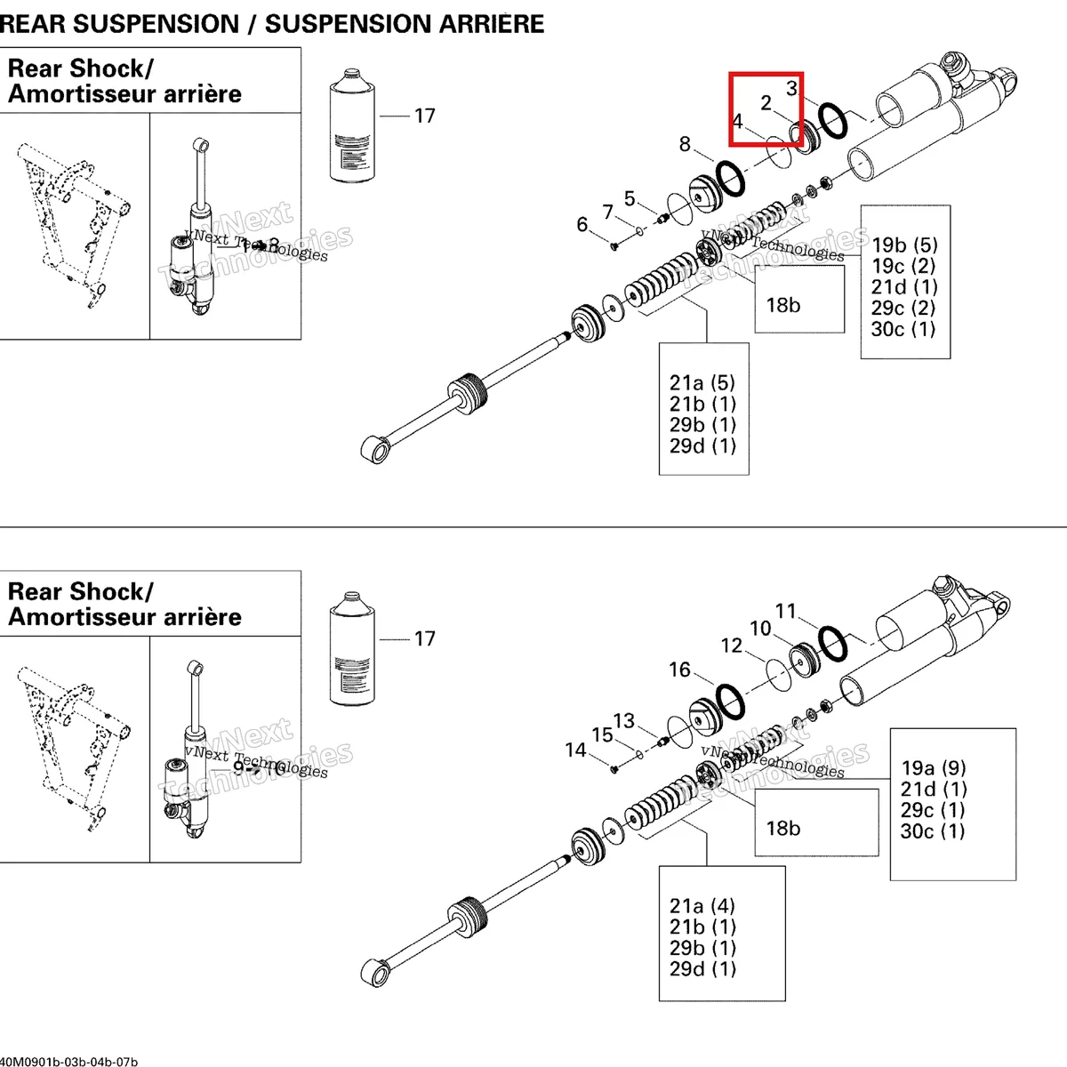 Деталь 415093812 (Деталь Free Piston) на схеме узла 2009 Ski-Doo MX Z TNT 500SS Take Apart Shock, Rear 2