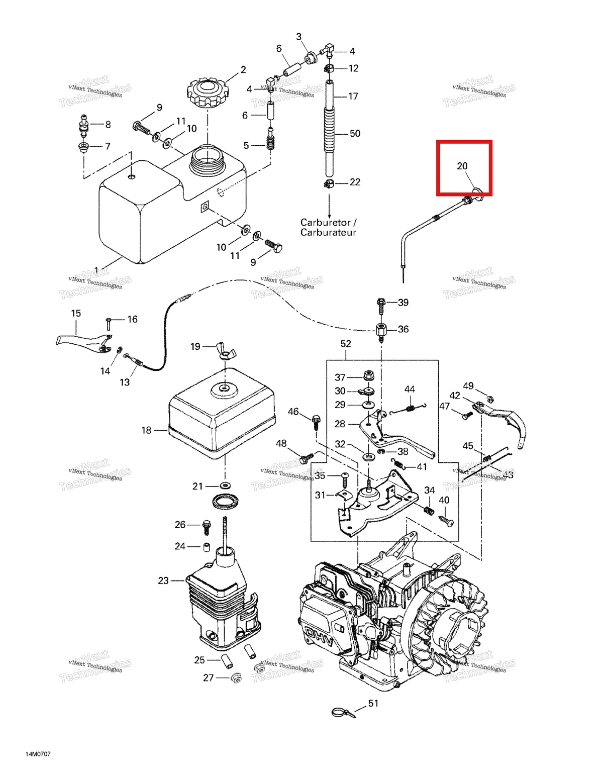 Деталь 415108600 на схеме узла 2007 Ski-Doo Mini Z Fuel System