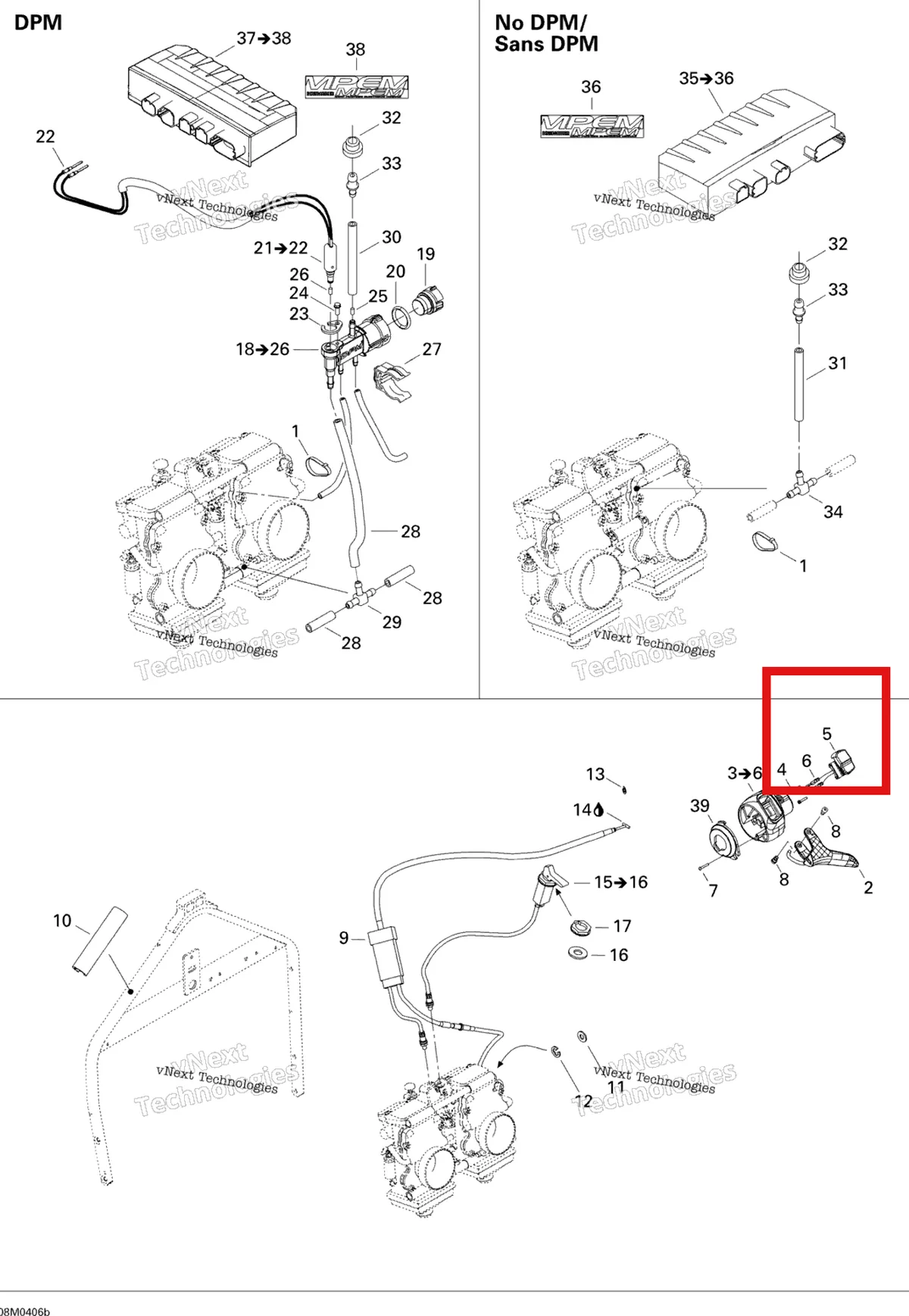 Деталь 415128683 на схеме узла 2004 Ski-Doo GSX 500SS Mem, Dpm And Throttle