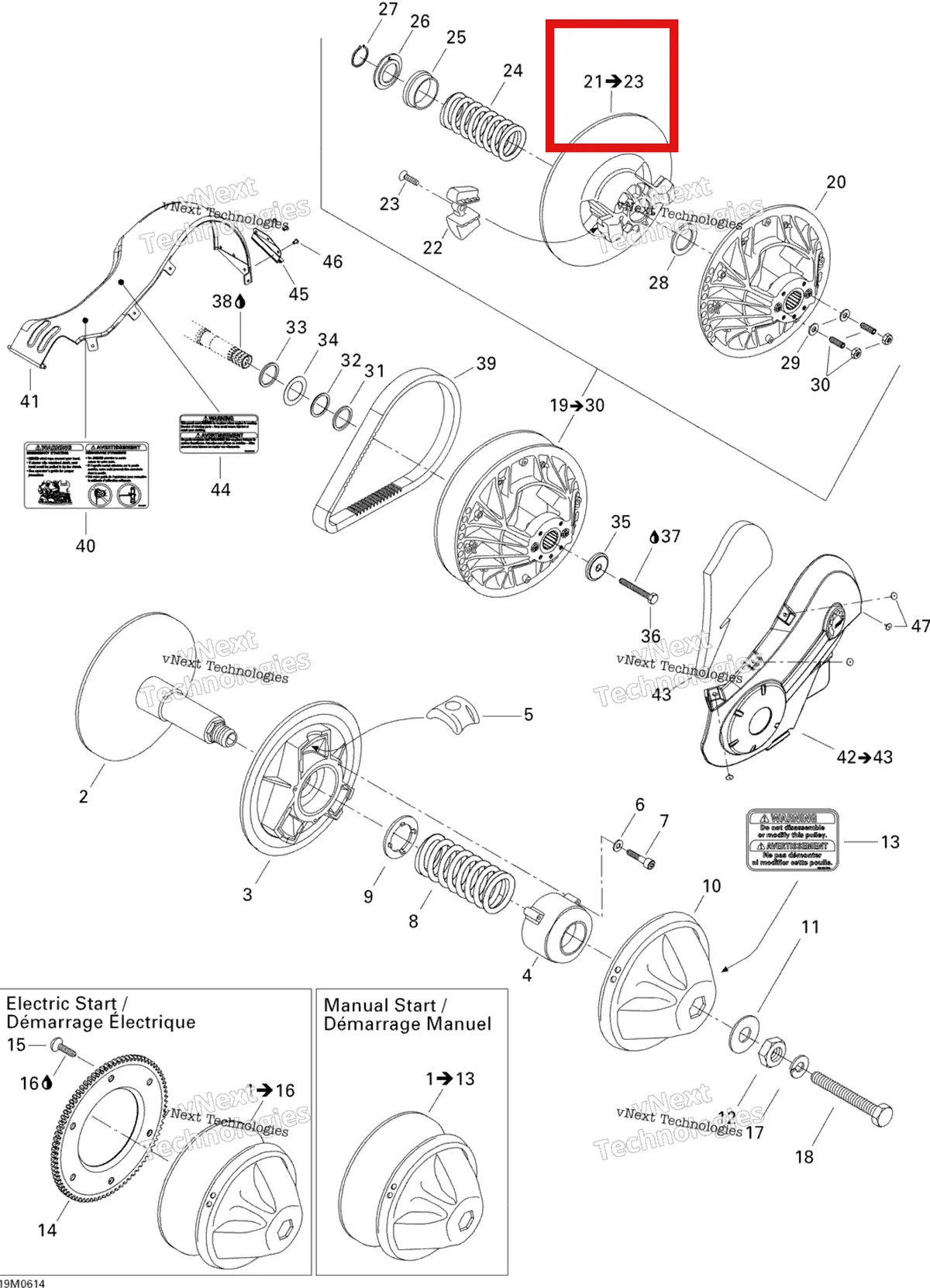 Деталь 415129047 на схеме узла 2006 Ski-Doo Freestyle 300F Pulley System