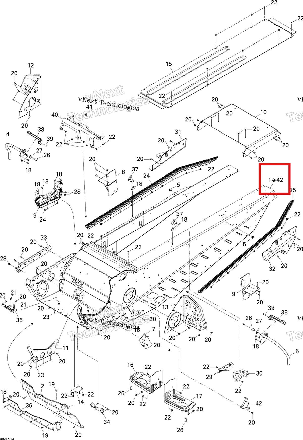 Деталь 415129309 на схеме узла 2009 Ski-Doo Skandic Tundra Frame