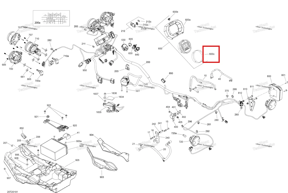 Деталь 415129320 на схеме узла 2020 Can-Am Outlander 650 EFI - STD DPS XT HUNTING Electrical System