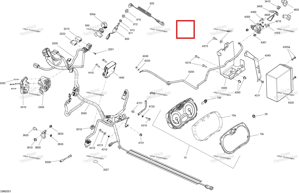 Деталь 415129350 (Деталь Blank Key) на схеме узла 2020 Ski-Doo EXPEDITION SPORT 550F Electrical System