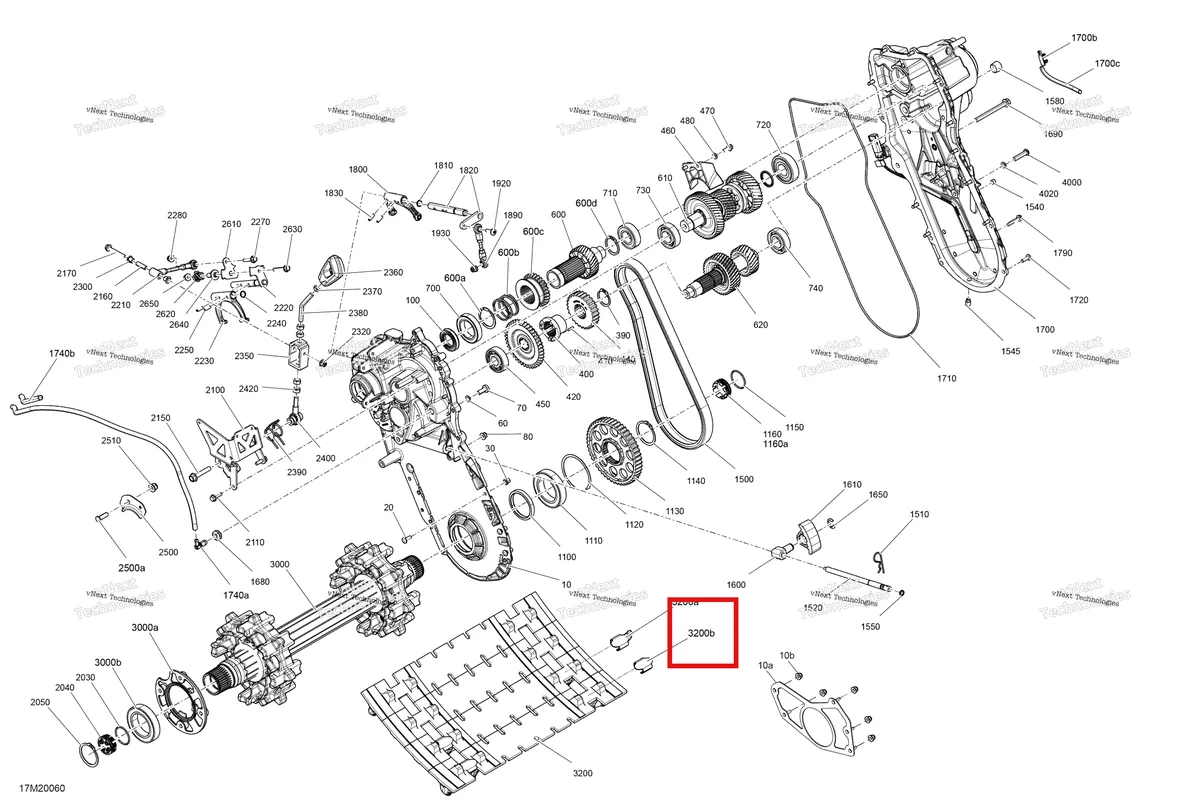Деталь 415129529 (Кляммер) на схеме узла 2020 Ski-Doo EXPEDITION LE/SE 900 ACE Turbo Drive - System