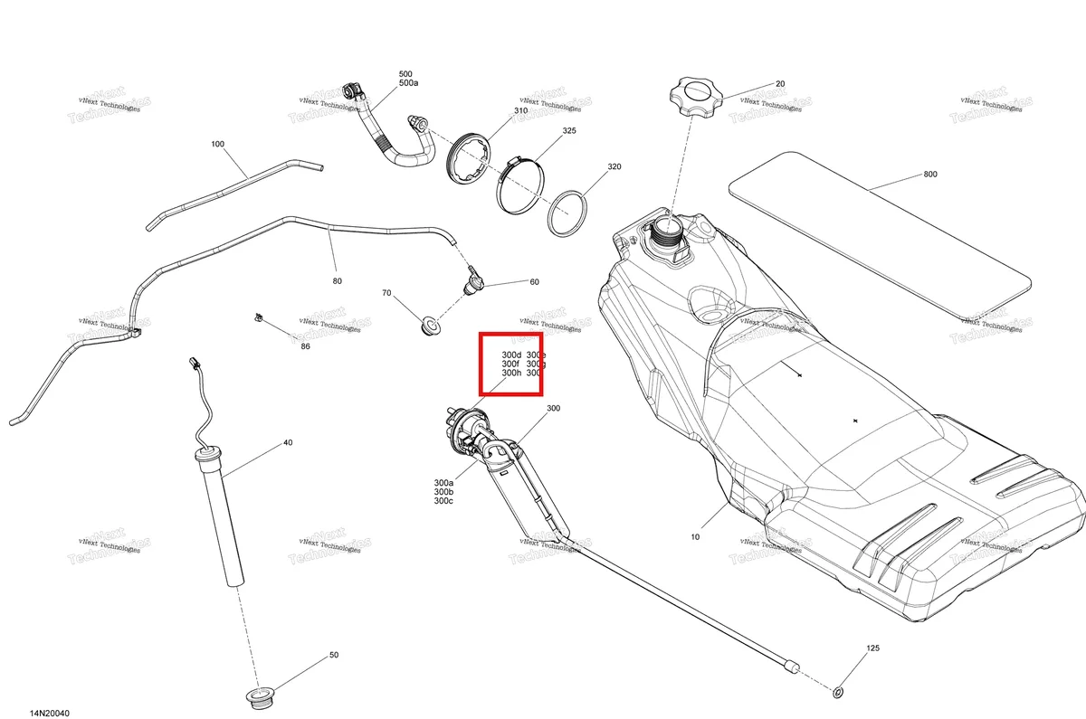 Деталь 415129685 (Крышка) на схеме узла 2020 Ski-Doo EXPEDITION SWT 900 ACE Engine - Fuel