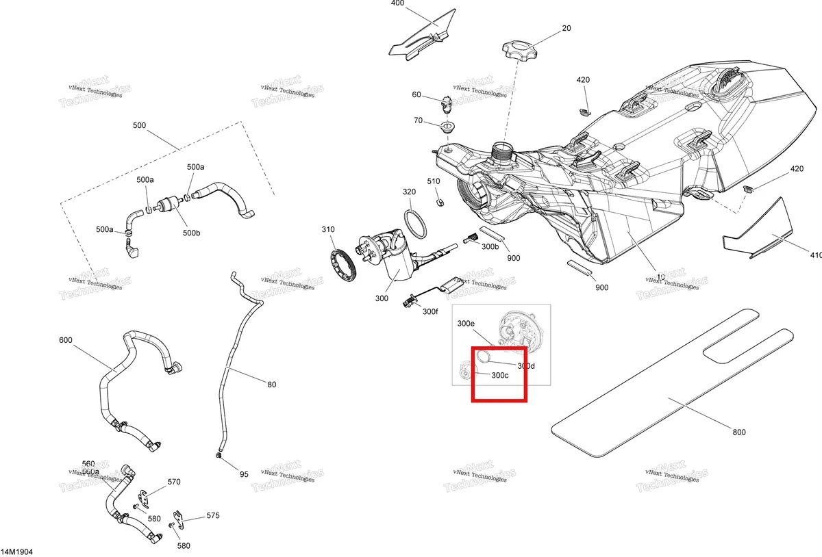 Деталь 415129821 (Регулятор) на схеме узла 2020 Ski-Doo TUNDRA 600HO E-TEC Engine - Fuel