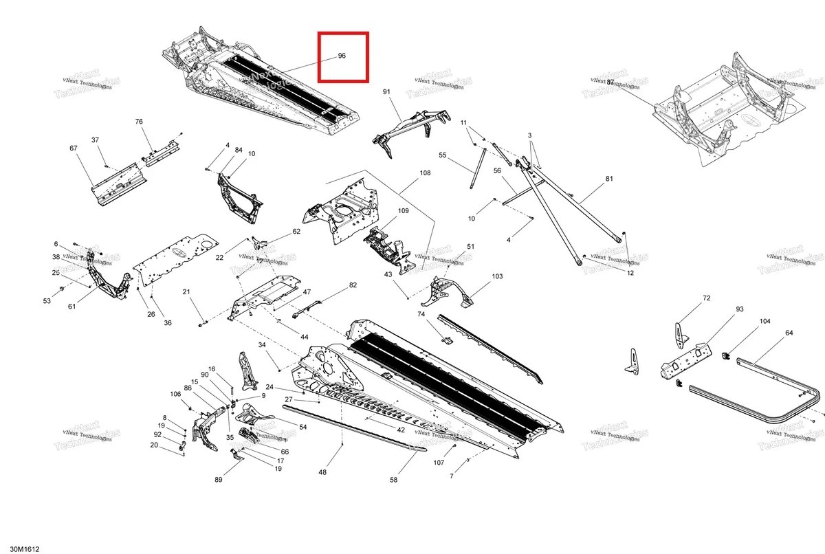 Деталь 415129878 на схеме узла 2016 Ski-Doo EXPEDITION - SPORT 2-STROKE Frame